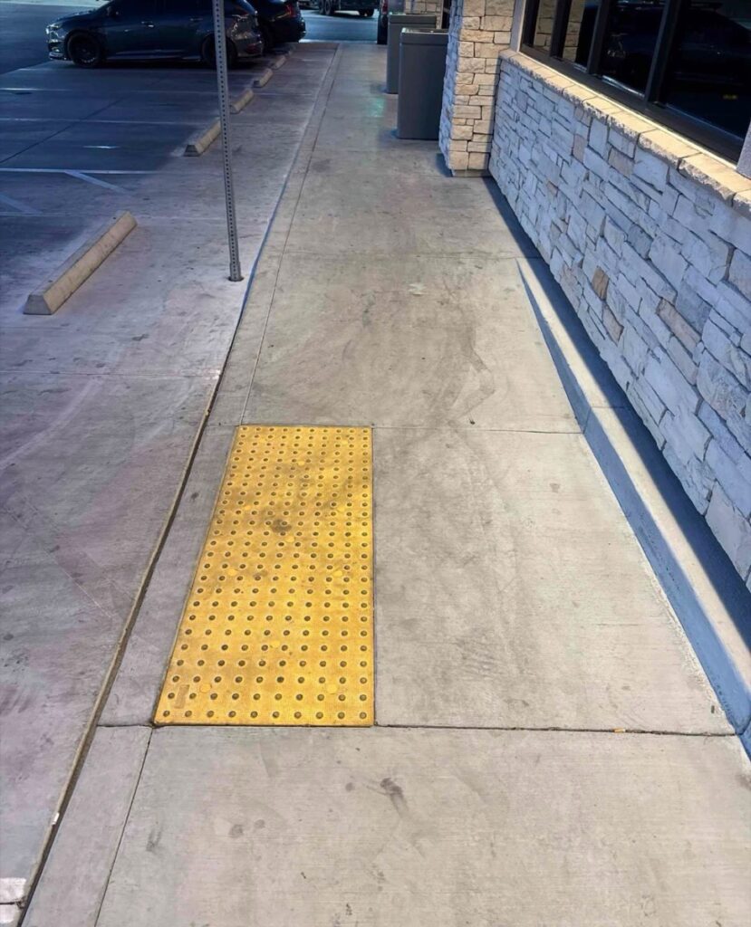 Storefront sidewalk before